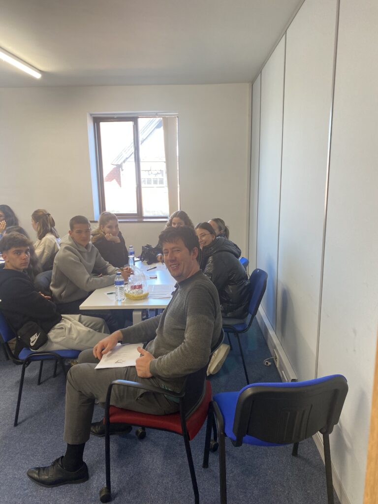 Inside Language Academy Ireland classroom with International Students